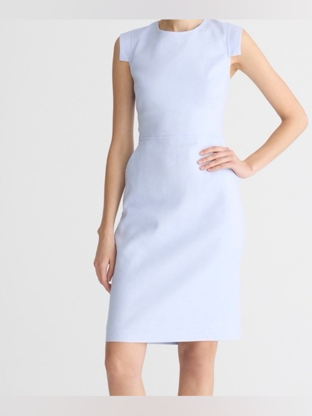 J. Crew Resume dress in stretch linen blend in Light Blue size 10.